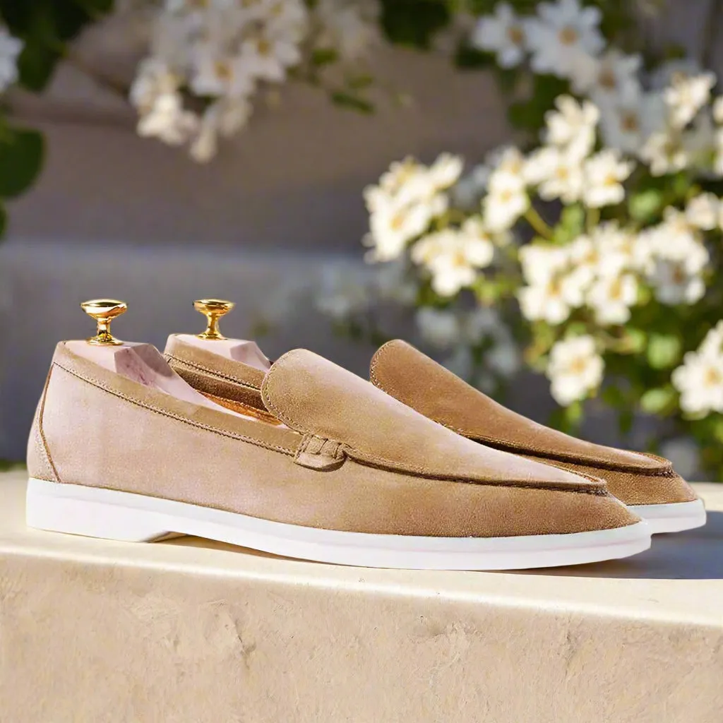 Cyrus Summer Beige Suede Loafer