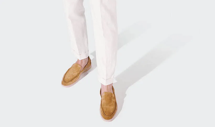 Cyrus Summer Beige Suede Loafer