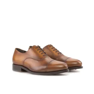 DapperFam Rafael in Brown Men's Italian Leather Oxford
