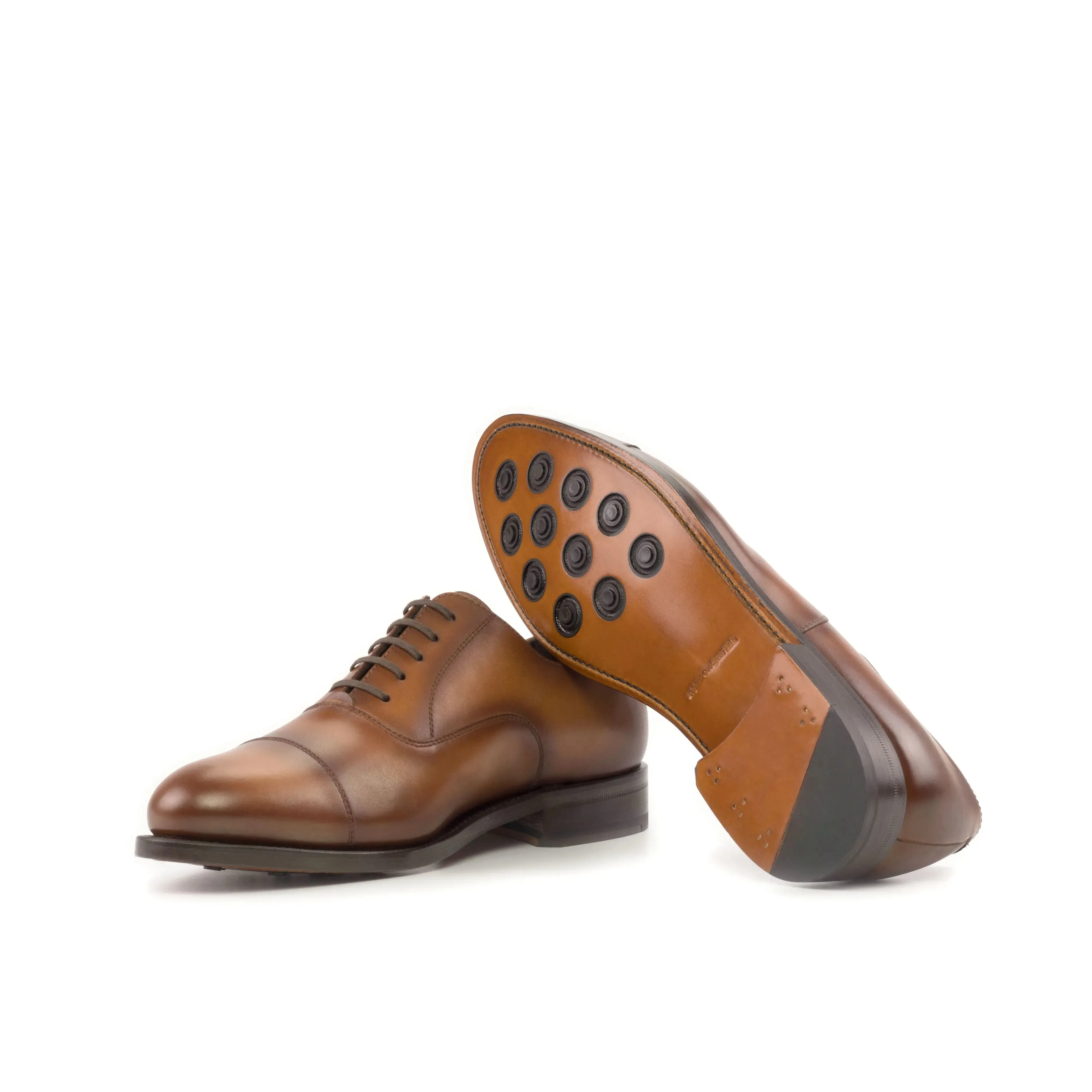 DapperFam Rafael in Brown Men's Italian Leather Oxford