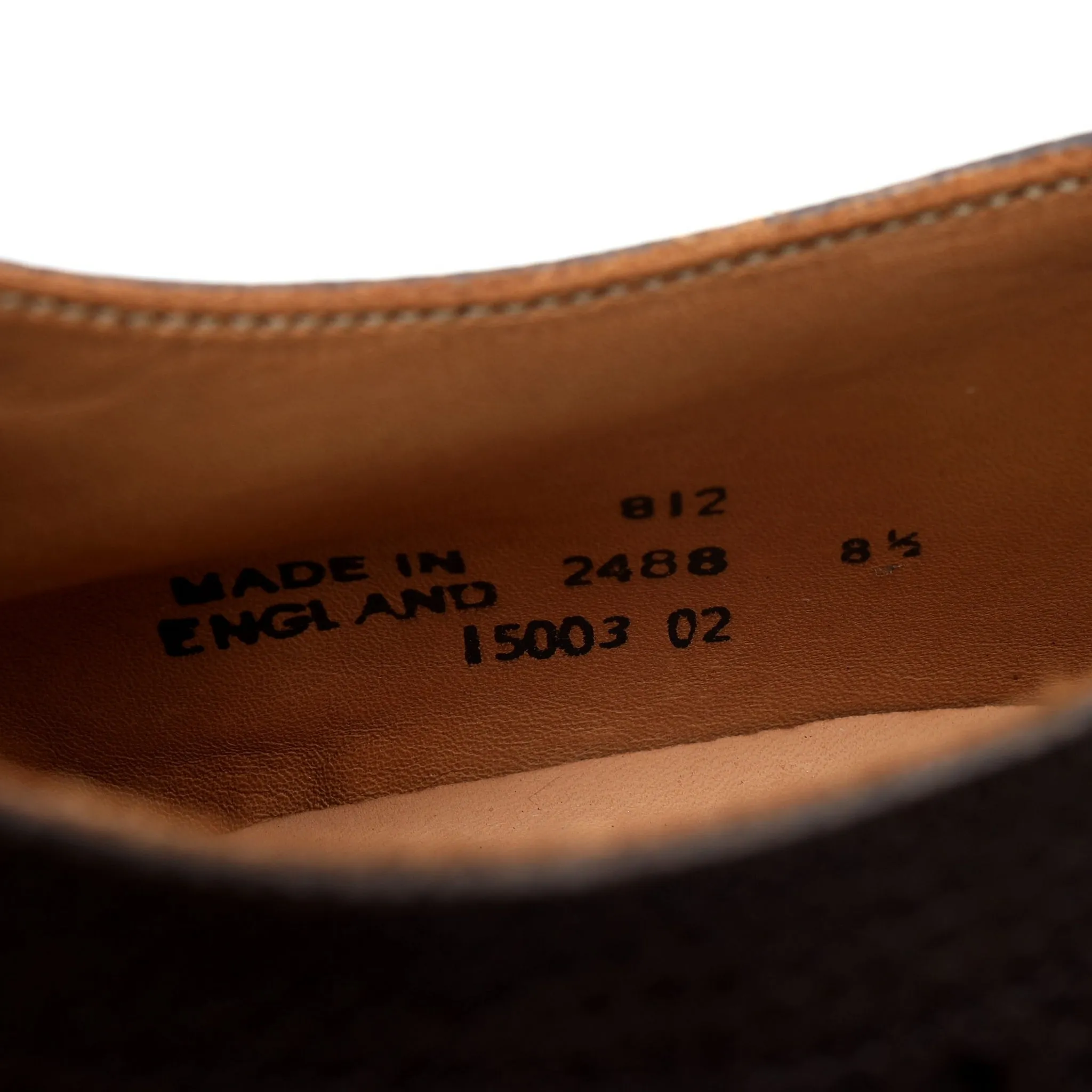 Dark Brown Grain Leather Derby Brogues UK 8.5