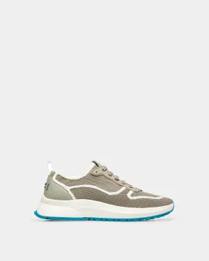 Davyn Mesh And Leather Sneakers In Grey And White