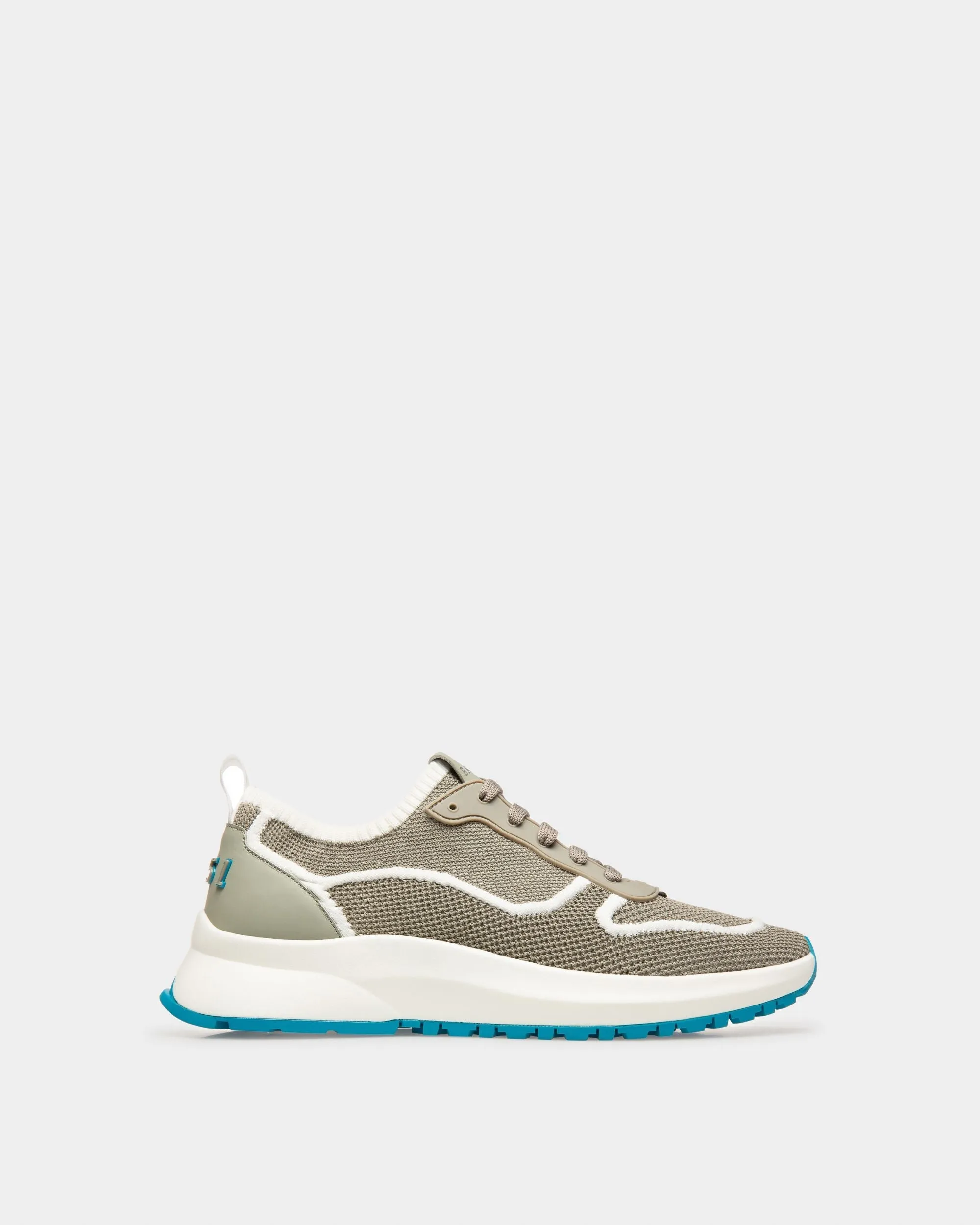 Davyn Mesh And Leather Sneakers In Grey And White
