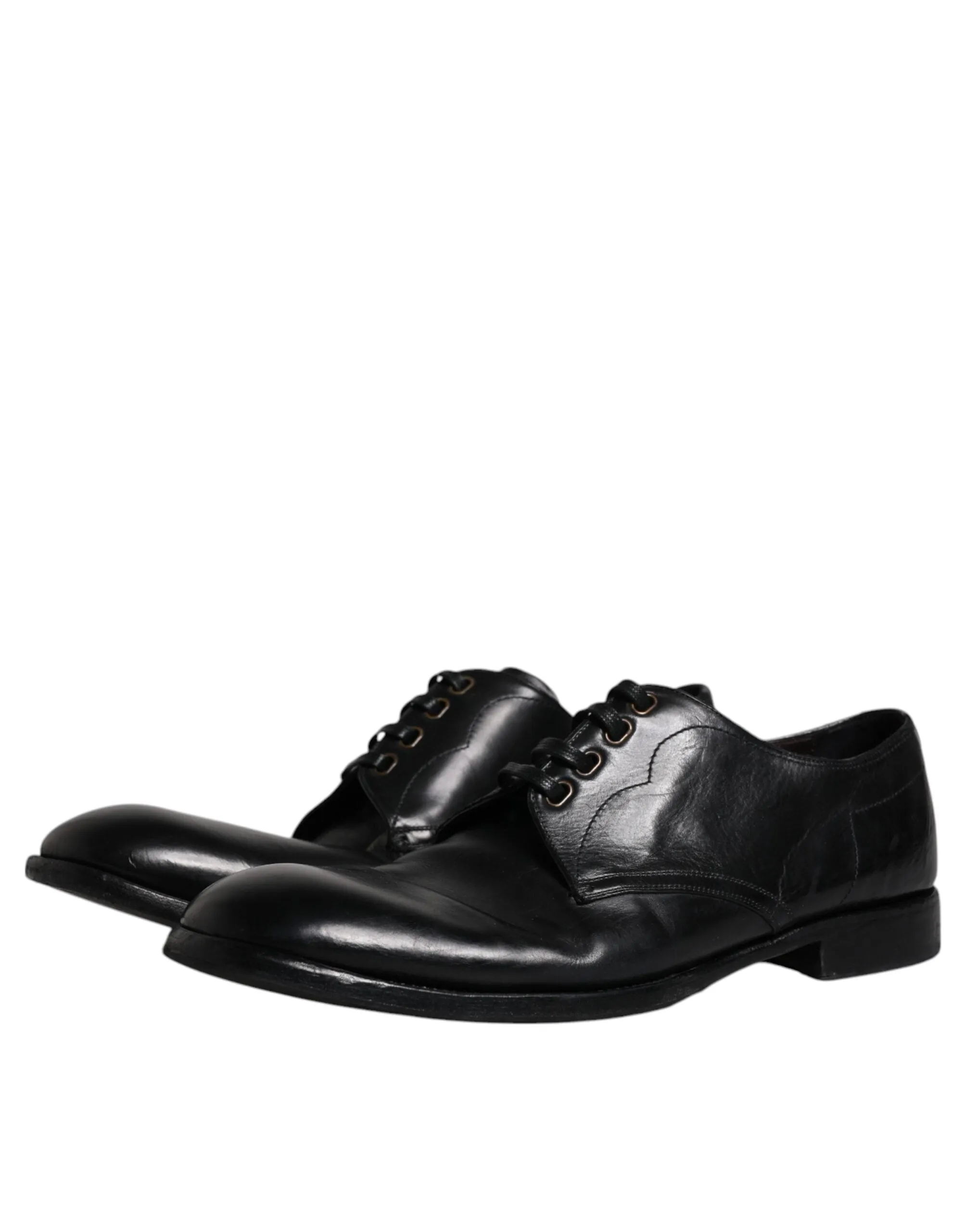 Derby Shoes Dolce & Men Leather Formal Gabbana Dress Black Future-proof Value-for-money