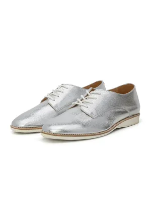 Derby Super Soft Leather Shoes - SILVER