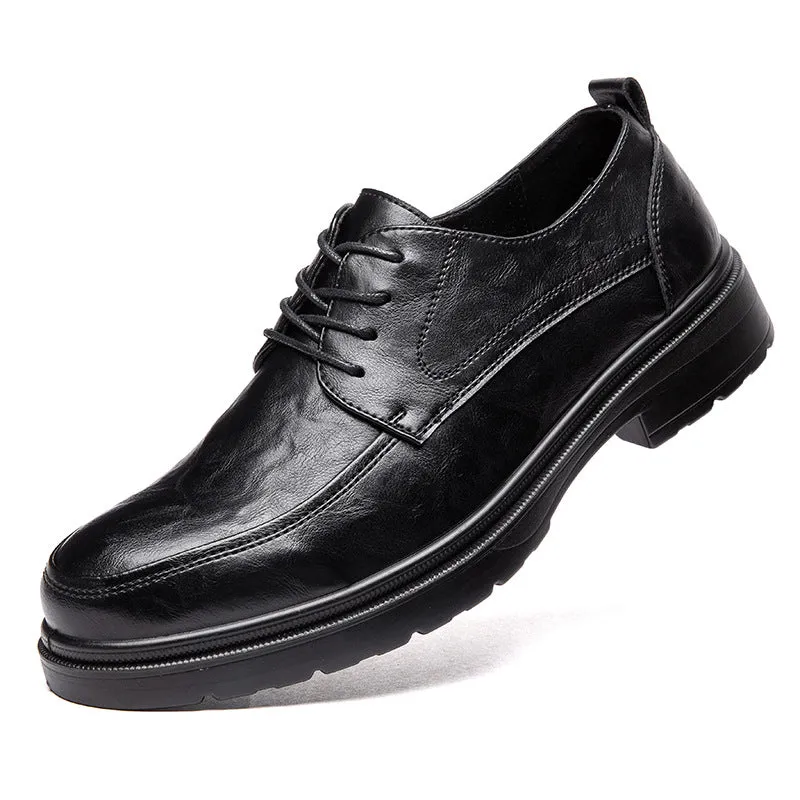 Derby thick sole Leather Shoes
