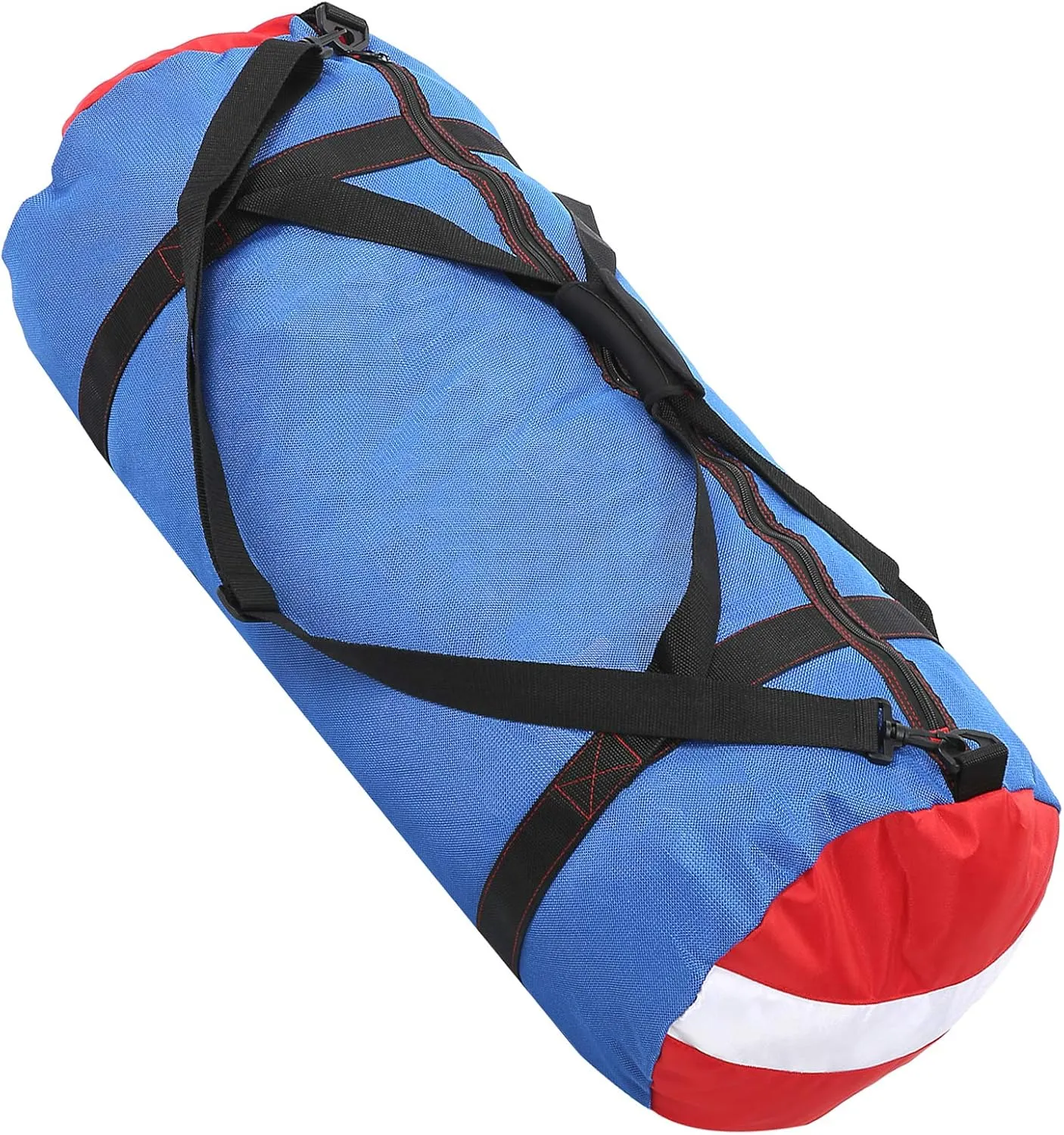 Diving Storage Mesh Shoulder Bag Pack Handbag Equipment for Flipper Wet Clothes PVC Oxford (Blue)