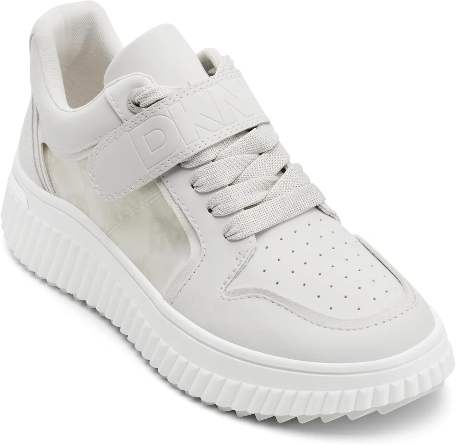 DKNY Women's Loami Platform Sneaker with Logo Detail Sport Sandal
