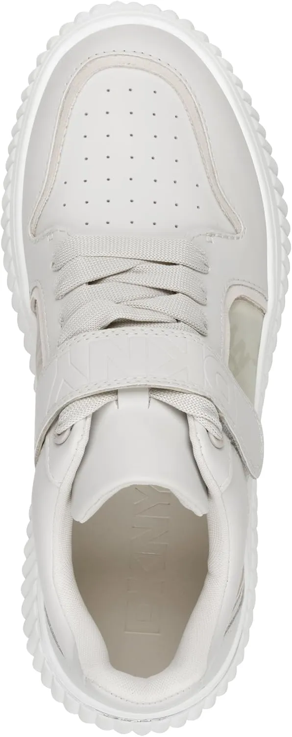 DKNY Women's Loami Platform Sneaker with Logo Detail Sport Sandal