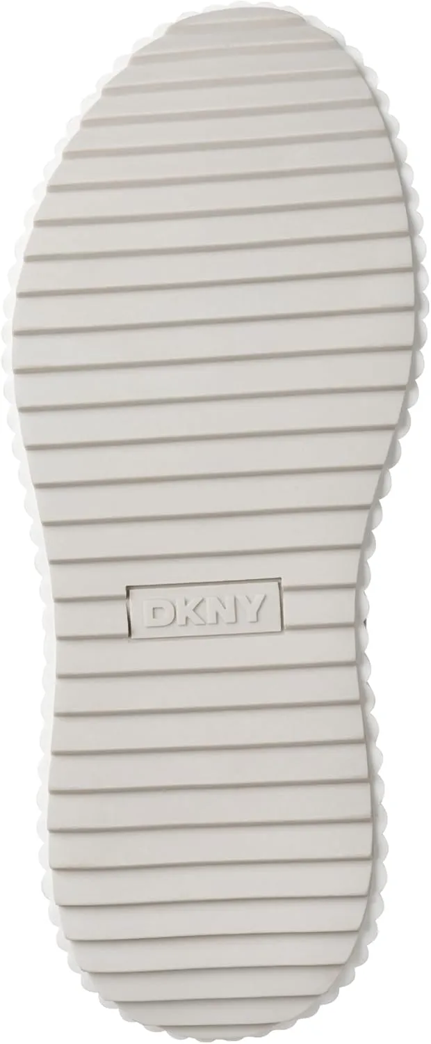 DKNY Women's Loami Platform Sneaker with Logo Detail Sport Sandal