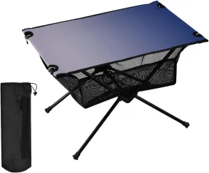DOMIKING Dark Blue Purple Gradient Portable Camping Table Folding Picnic Tables with Carrying Storage Bag Backpacking Table for Hike Travel Outdoor 23.6 * 15.6 * 15 in