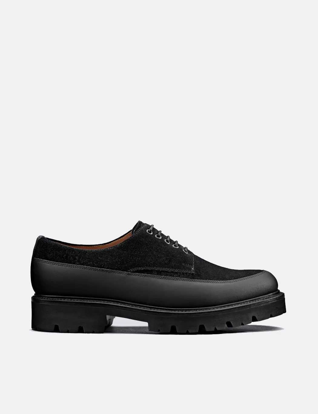 Earl (Suede/Leather) Grenson Affordable delivery fees 112560 Black - Expansive catalogue Shoe Derby