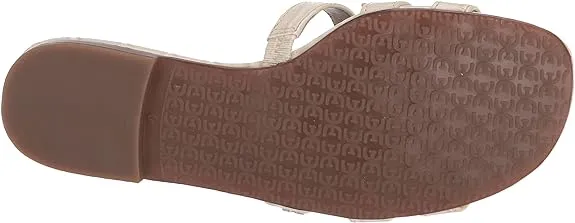 Edelman High-efficiency Leather Sam Sandals Ivory Big savings event Slide On Flat Bay Modern Round Toe Slip Croco