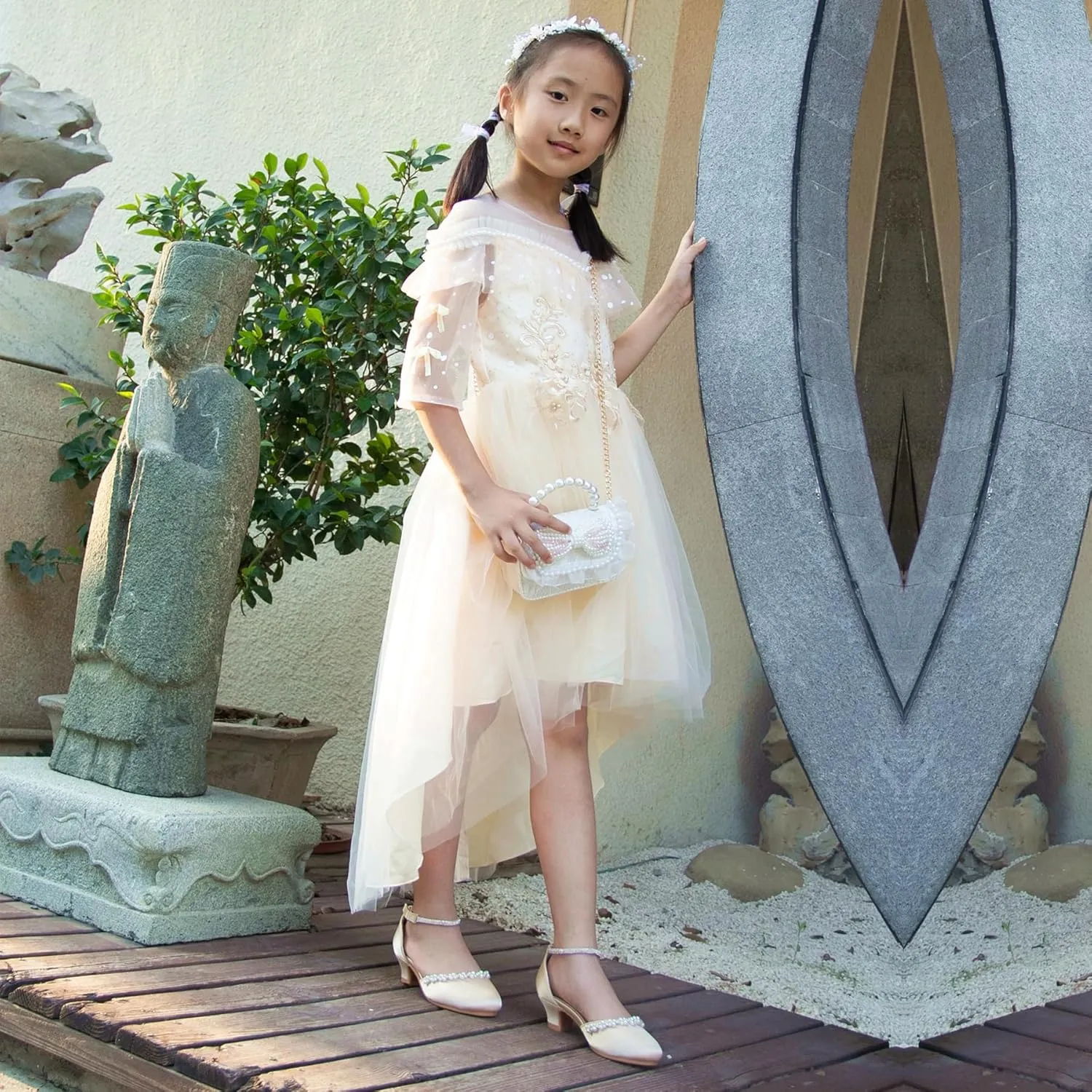 EIGHT KM Girls High Heels - Weeding Party Little Girl Heels Multi-Colored Ages 3-13 Years - High Heels for Girls & Kids - Wide Fit Toddler High Heels High Heels for Kids