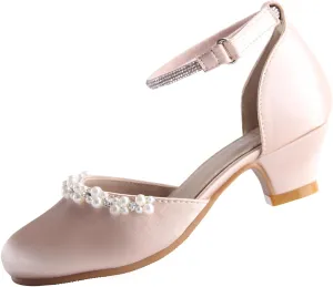 EIGHT KM Girls High Heels - Weeding Party Little Girl Heels Multi-Colored Ages 3-13 Years - High Heels for Girls & Kids - Wide Fit Toddler High Heels High Heels for Kids