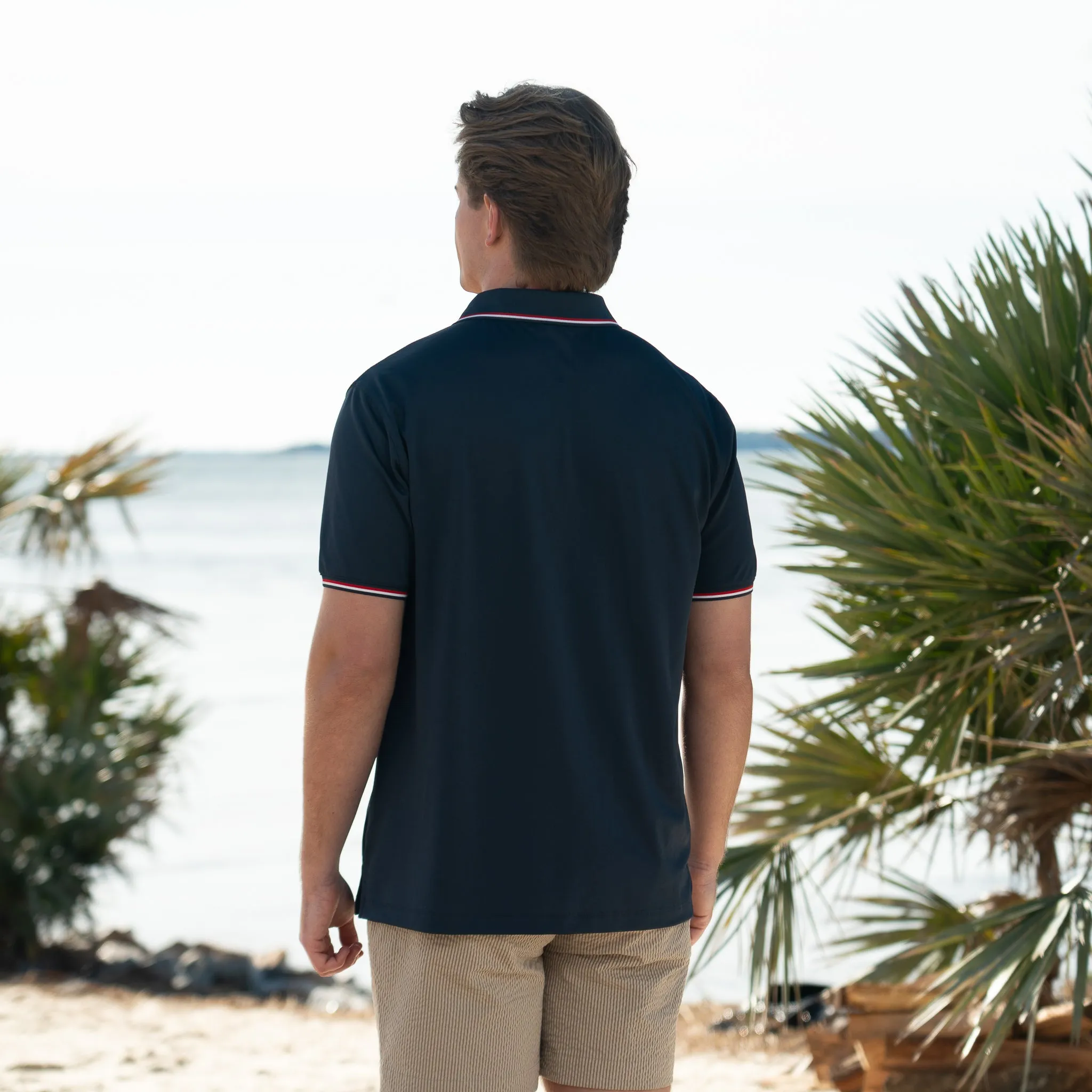 Embroidered Tipped Polo
