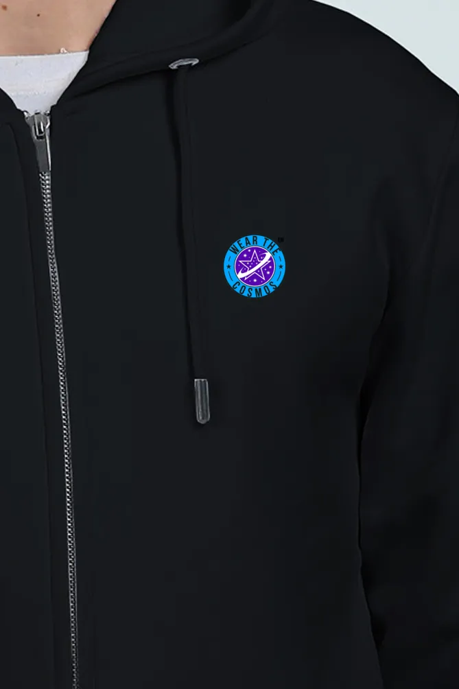 EXPLORE THE GALAXY - UNISEX BLACK HEAVYWEIGHT ZIPPER HOODIE
