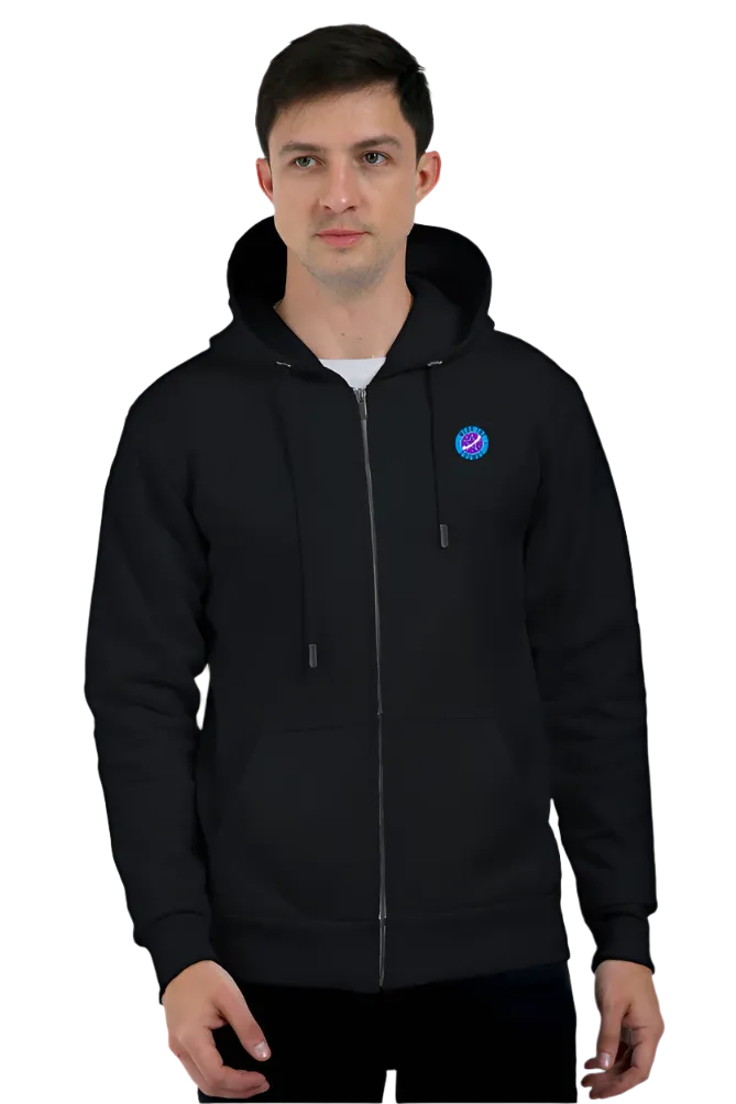 EXPLORE THE GALAXY - UNISEX BLACK HEAVYWEIGHT ZIPPER HOODIE