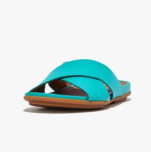 FitFlop GRACIE CROSS Womens Slides Tahiti Blue