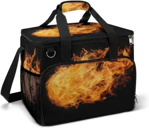 Flames Camping Cooler Bags Insulated Beach Cooler Portable Leak Proof Camping Cooler with Shoulder Strap
