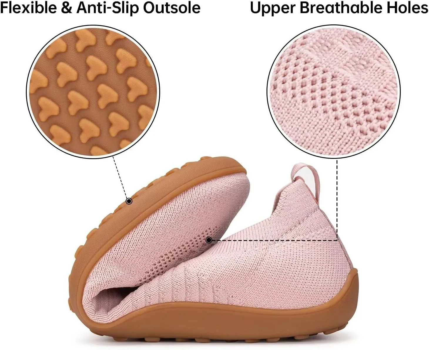 Frank Mully Womens Walking Shoes Wide Toe Box Barefoot Shoes Knitted Fashion Sneaker with Arch Support