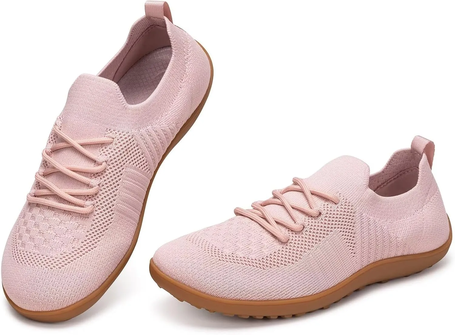 Frank Mully Womens Walking Shoes Wide Toe Box Barefoot Shoes Knitted Fashion Sneaker with Arch Support
