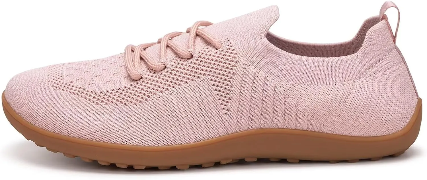 Frank Mully Womens Walking Shoes Wide Toe Box Barefoot Shoes Knitted Fashion Sneaker with Arch Support