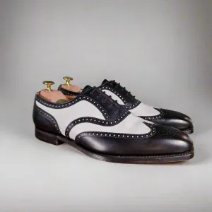 Gerrard Black & White Calf (8.5F & 12F) Crockett & Jones