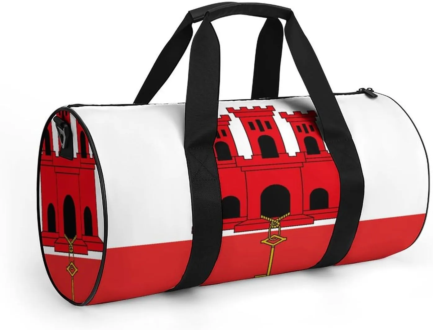 Gibraltar Flag Gym Bag with Wet Pocket Travel Duffel for Boys Girls Weekender Overnight