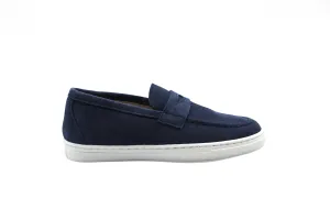 Gravitas Navy Suede Penny Loafer
