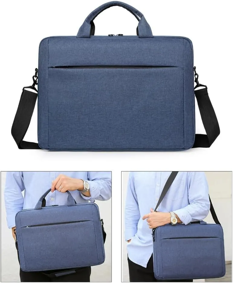 Handbag Laptop Bag with Shoulder Strap Oxford Cloth Waterproof Tear Resistance Computer for Outdoor Traveling