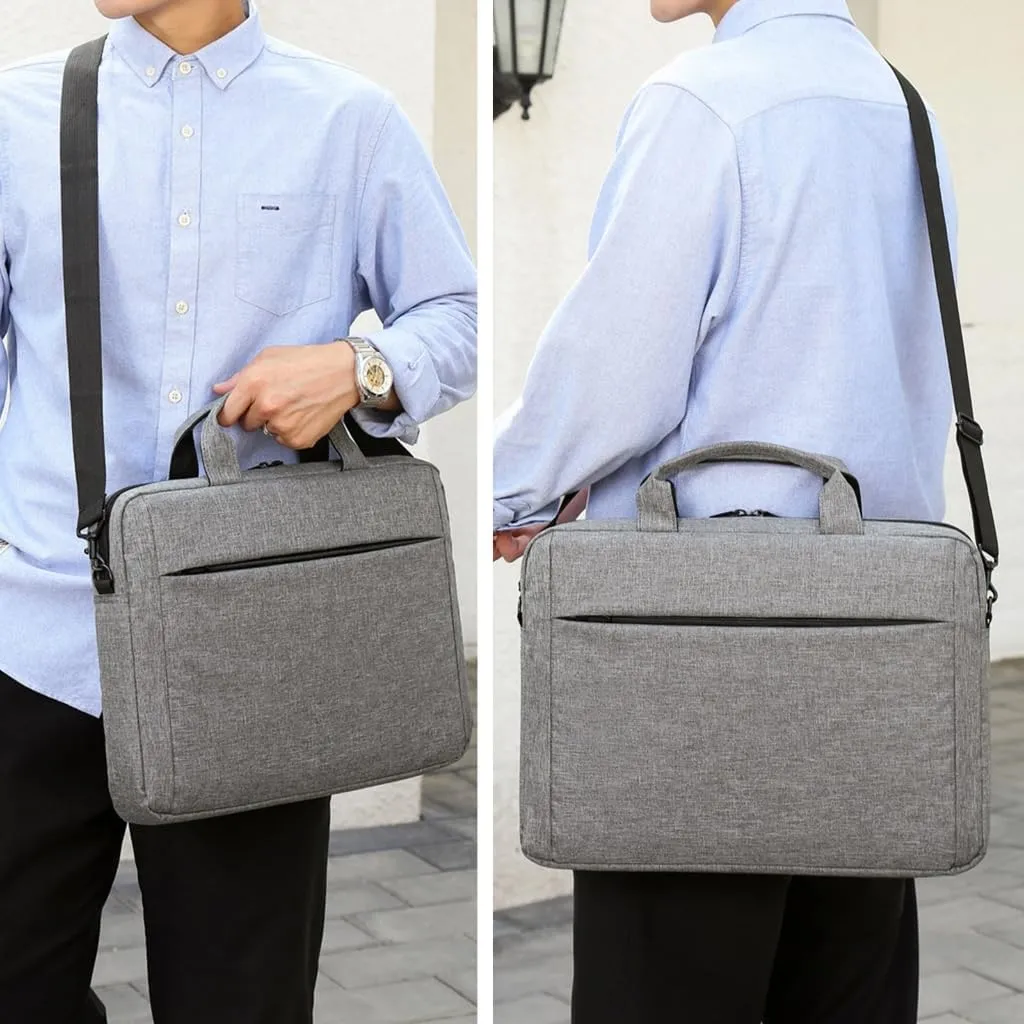 Handbag Laptop Bag with Shoulder Strap Oxford Cloth Waterproof Tear Resistance Computer for Outdoor Traveling
