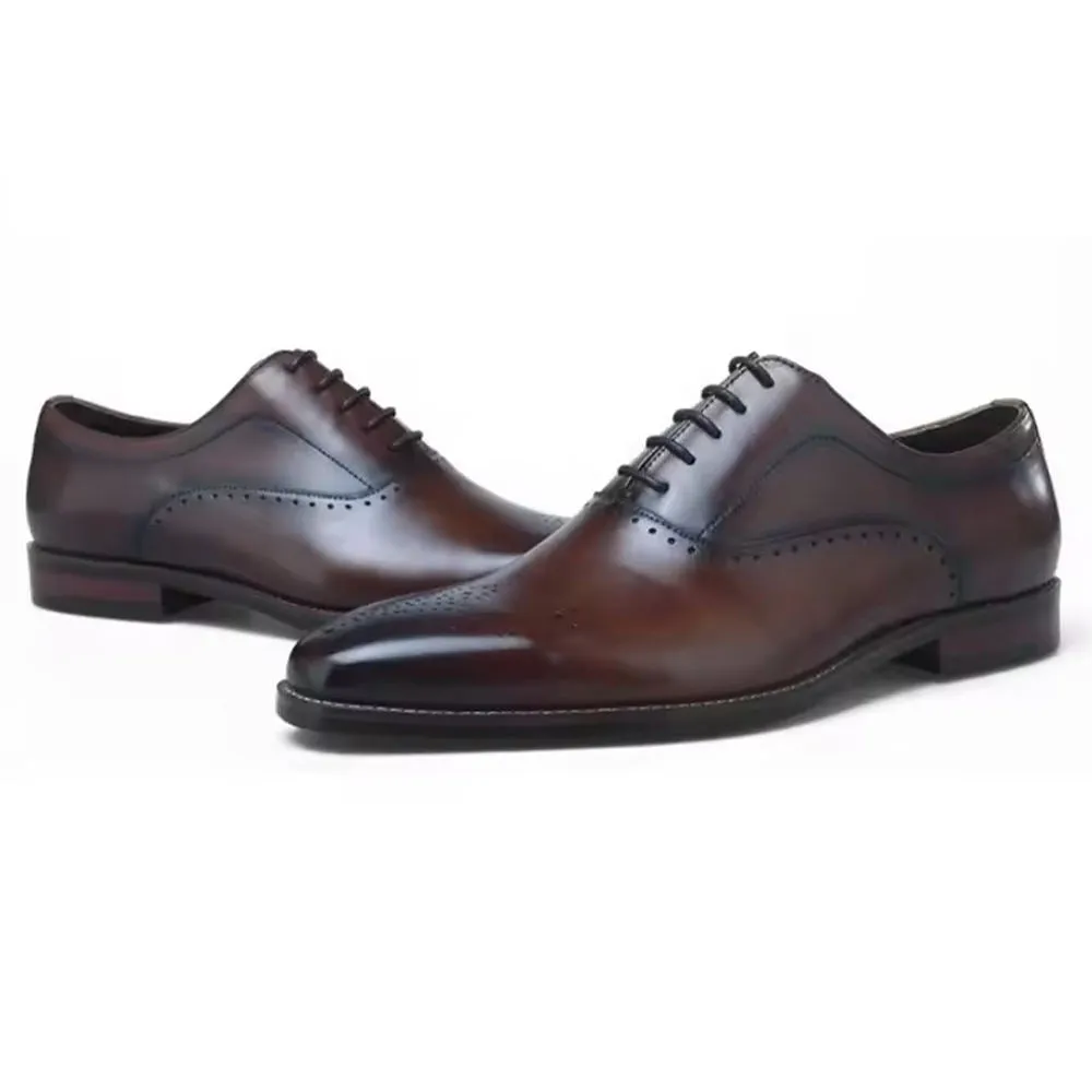 Handcrafted Cow Leather Oxford Dress Shoes