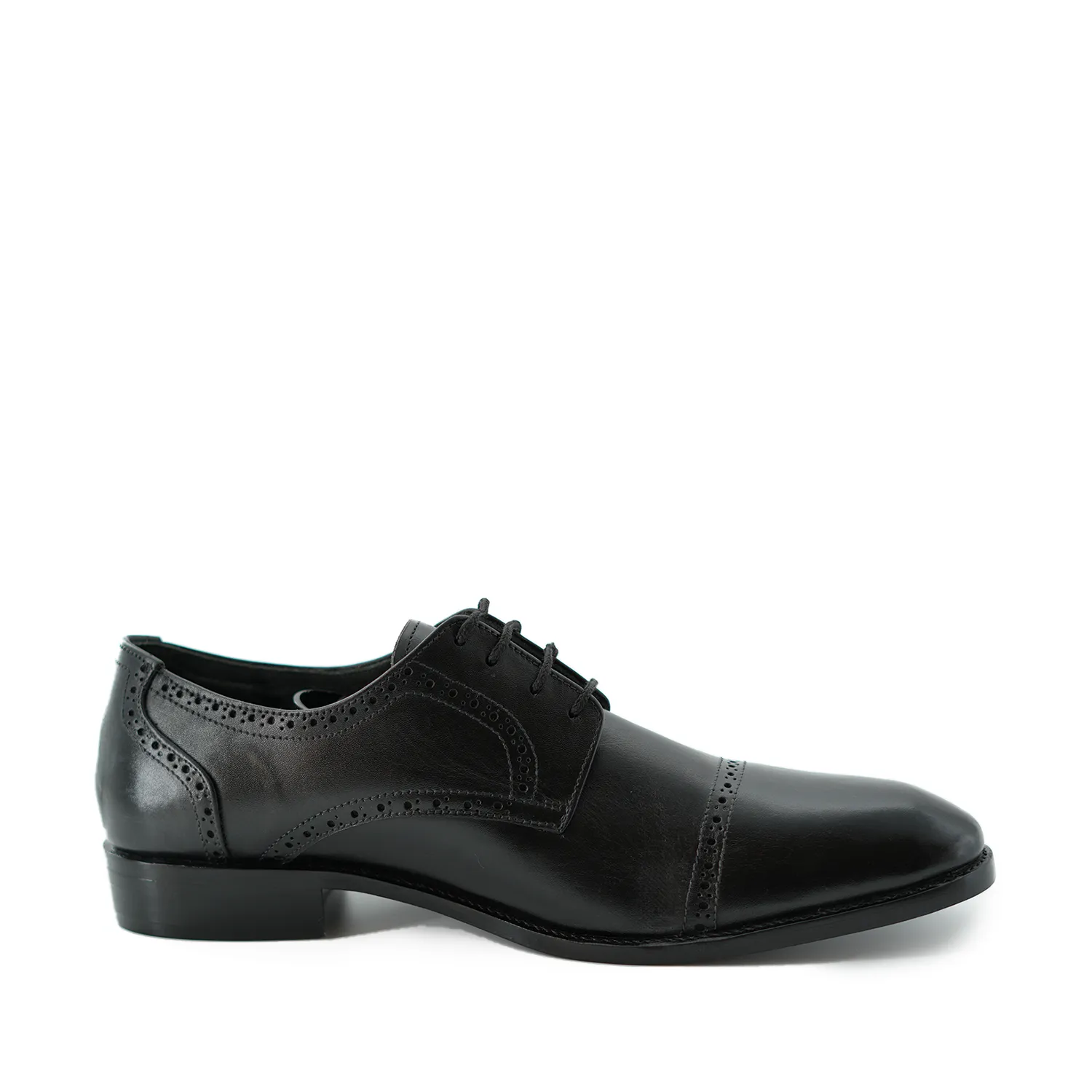 Handmade Brogue Oxford Lace-Up Full-Grain Leather Dress Shoes