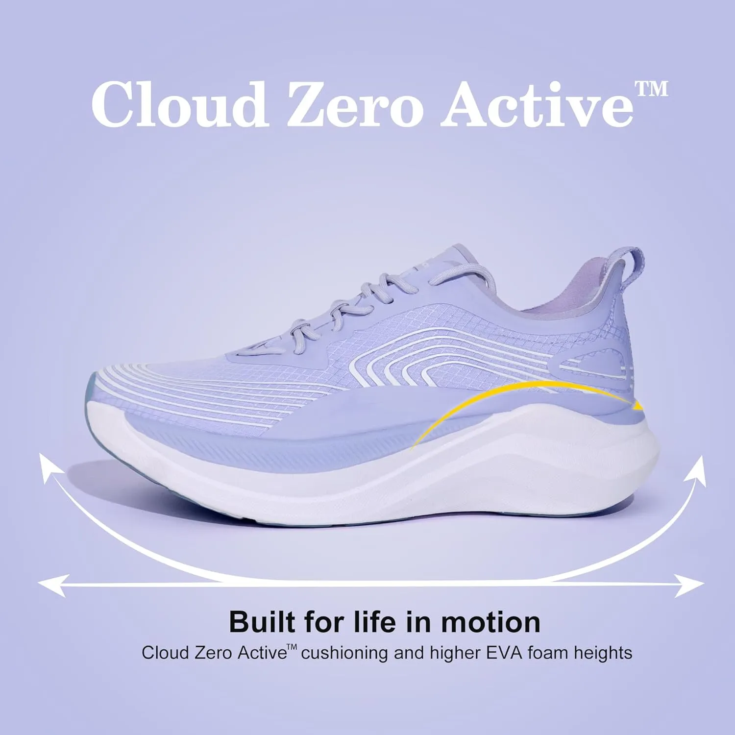 Hawkwell Women's Cloud Zero Active Walking Shoes Cushion Breathable Running Tennis Workout Gym Sports Athletic Fashion Sneakers