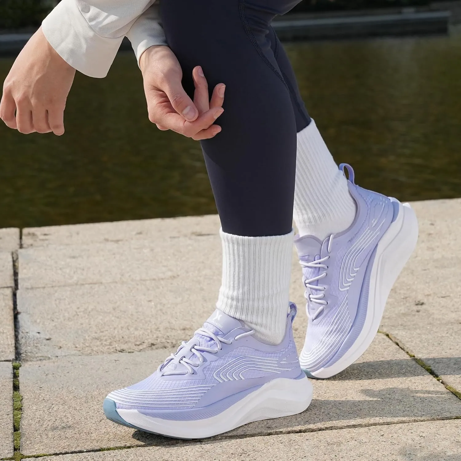 Hawkwell Women's Cloud Zero Active Walking Shoes Cushion Breathable Running Tennis Workout Gym Sports Athletic Fashion Sneakers