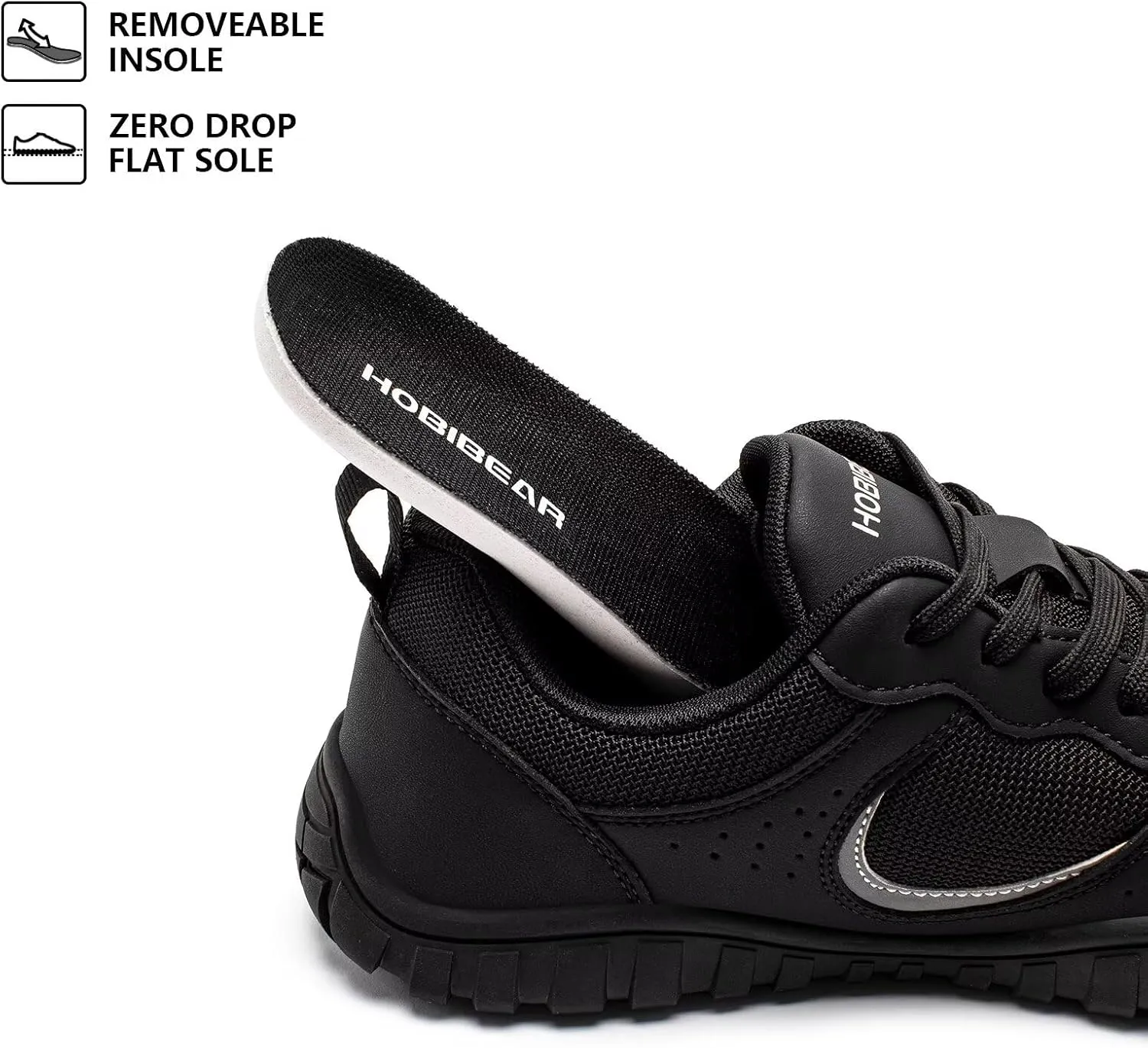 HOBIBEAR Womens Barefoot Shoes | Wide Toe Box | Comfortable Trail Running Sneaker