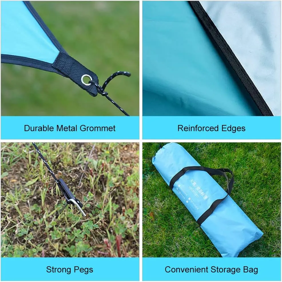 HXBER Camping Awning Canopy Rain Fly Tarp Sunshade Shelter Picnic Blanket for Outdoor Camping Hiking Backpacking Picnic Fishing