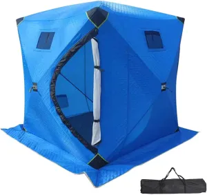 Ice Fishing Tent, Outdoor Camping Canopy Ice Shanty with Ventilation Hole and Carry Bag Freestanding Tent, for Camping Hiking Fishing