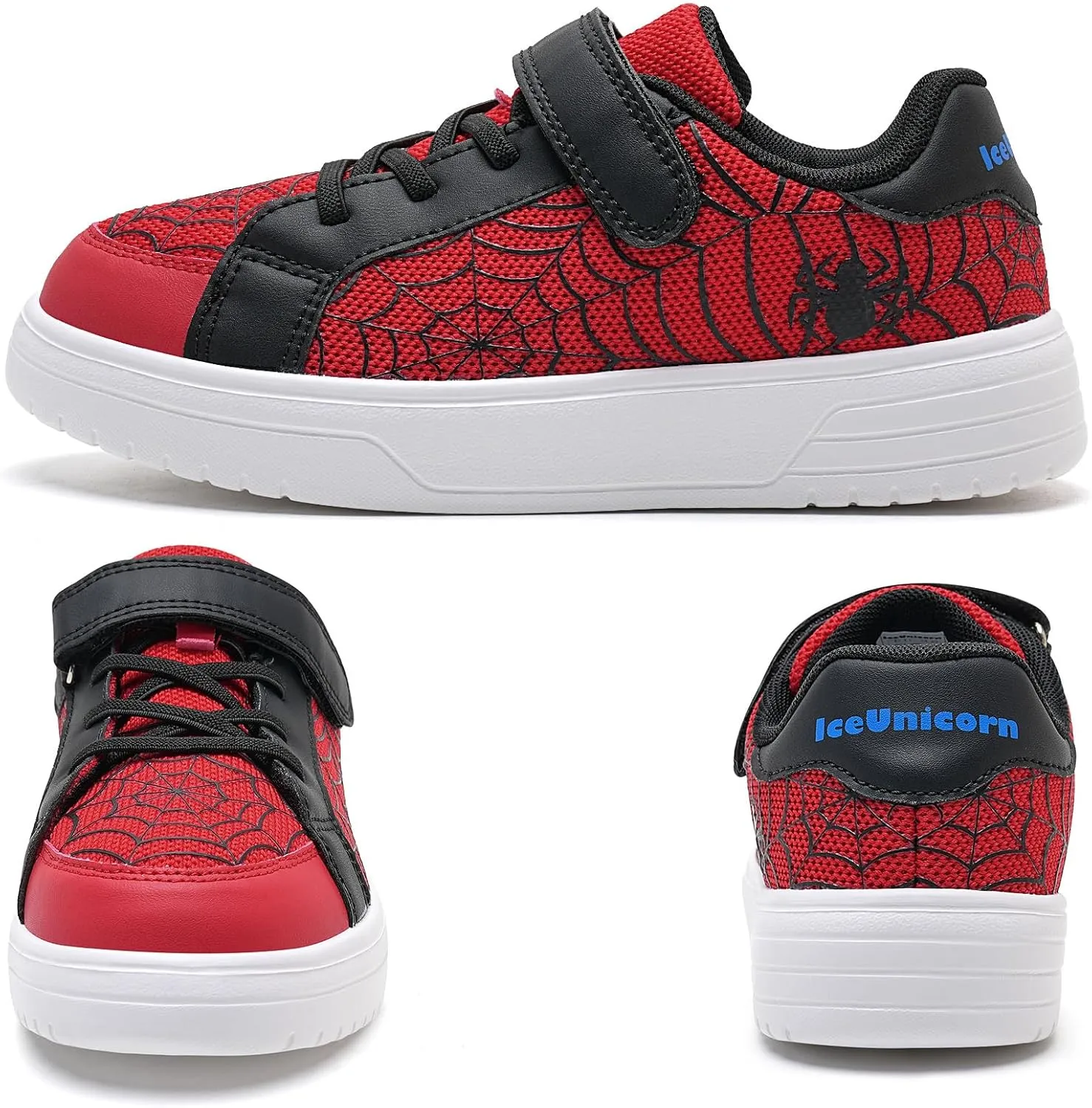 IceUnicorn Kids Girls Sneakers Lightweight Causal Walking Shoes Low Top Elastic Lace Sneaker with Hook and Loop(Toddler/Little Kid/Big Kid)
