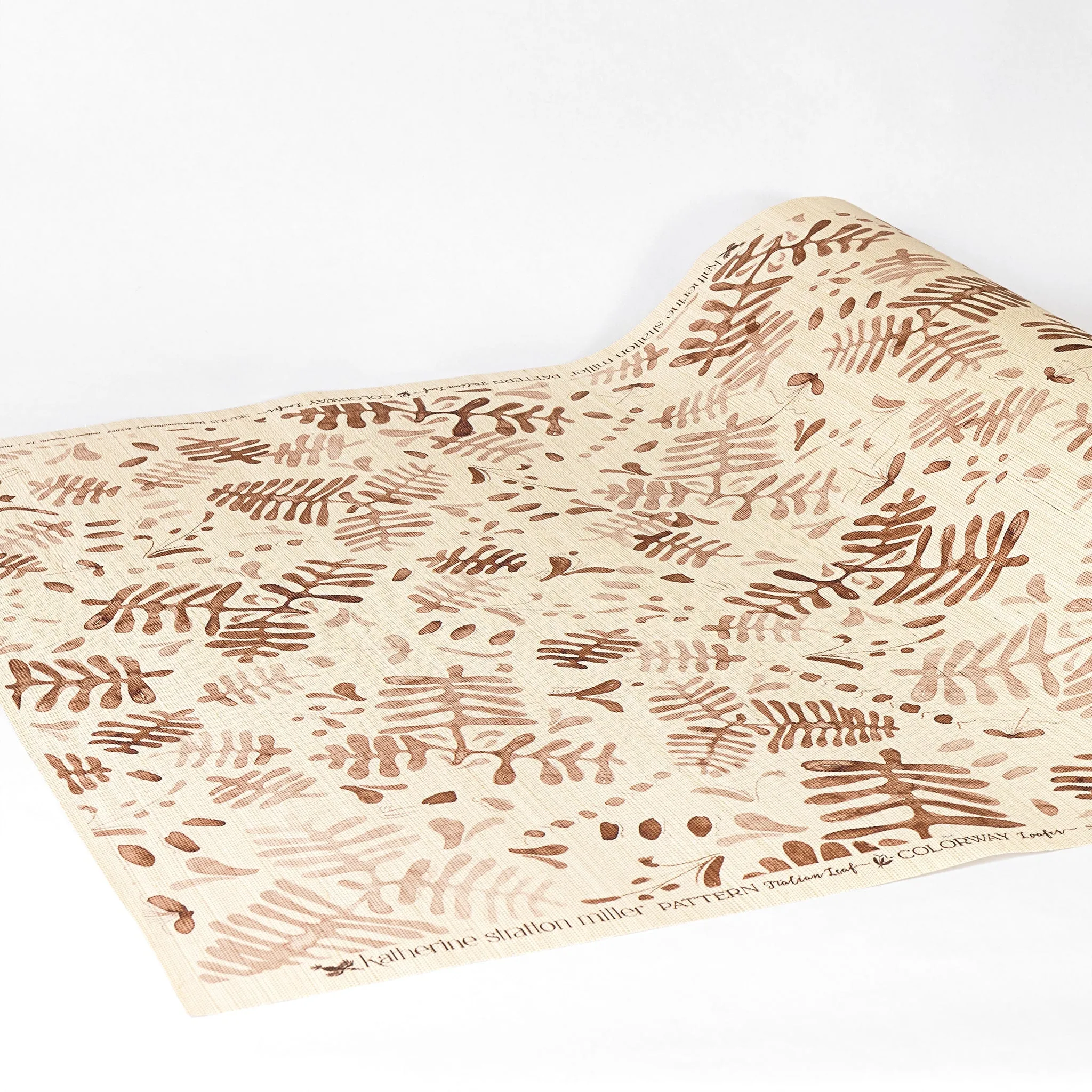 Italian Leaf, Loafer - Grasscloth Wallpaper