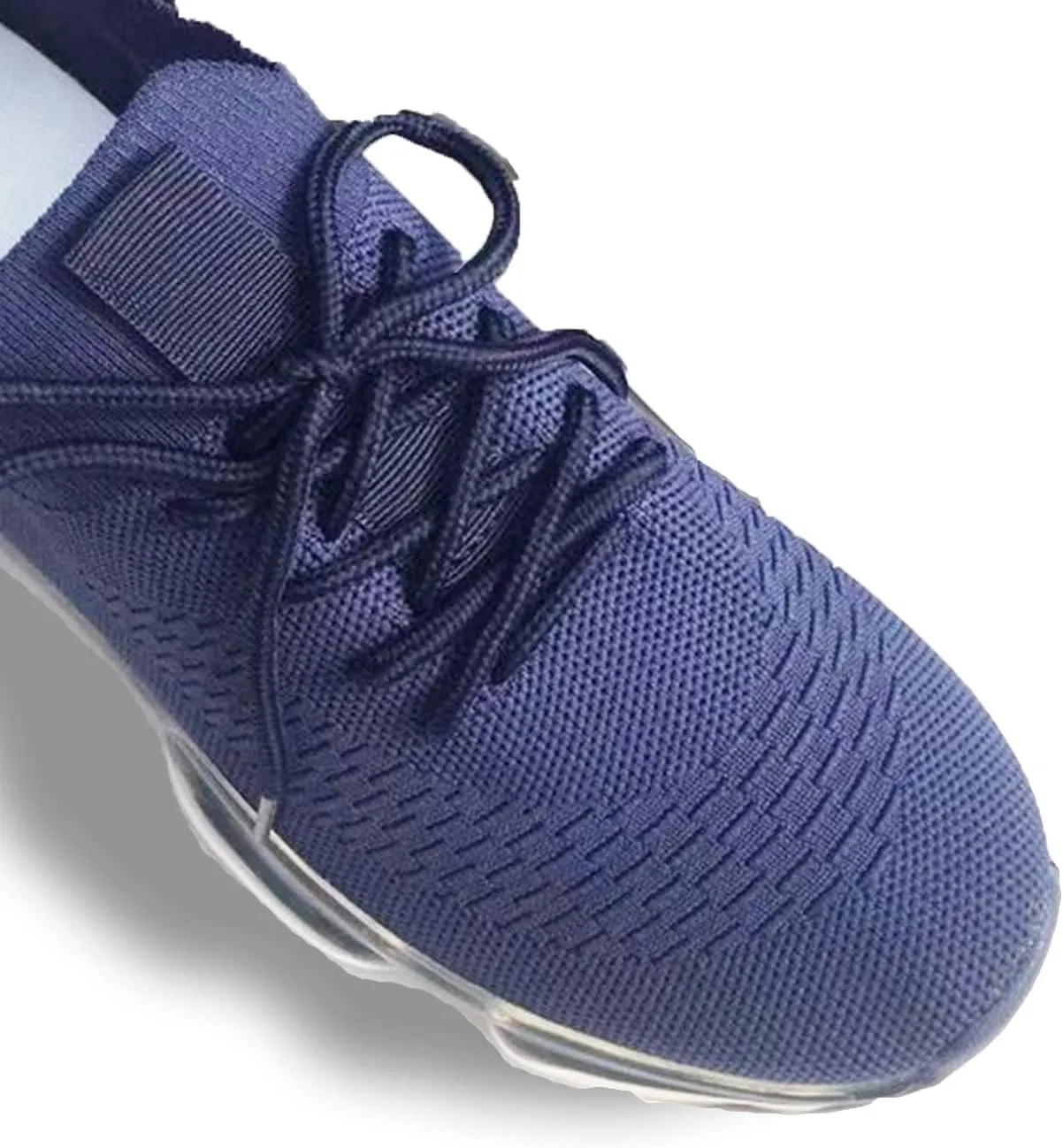 JITUUE Women's Fashion Sneakers Flying Woven Breathable Air Cushion Flat Sole Shoes Lace-up Decorative Elastic Slip-on