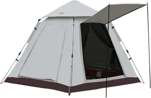 JSWHYBD Adult Automatic Pop Up Camping Tent Portable Quick Open Hiking Tent Outdoor Tent Camping Tent 5-8 Person Park Tent Camping Complete Set Indoor Tent Backpacking 240 * 240 * 155cm Cloudgray