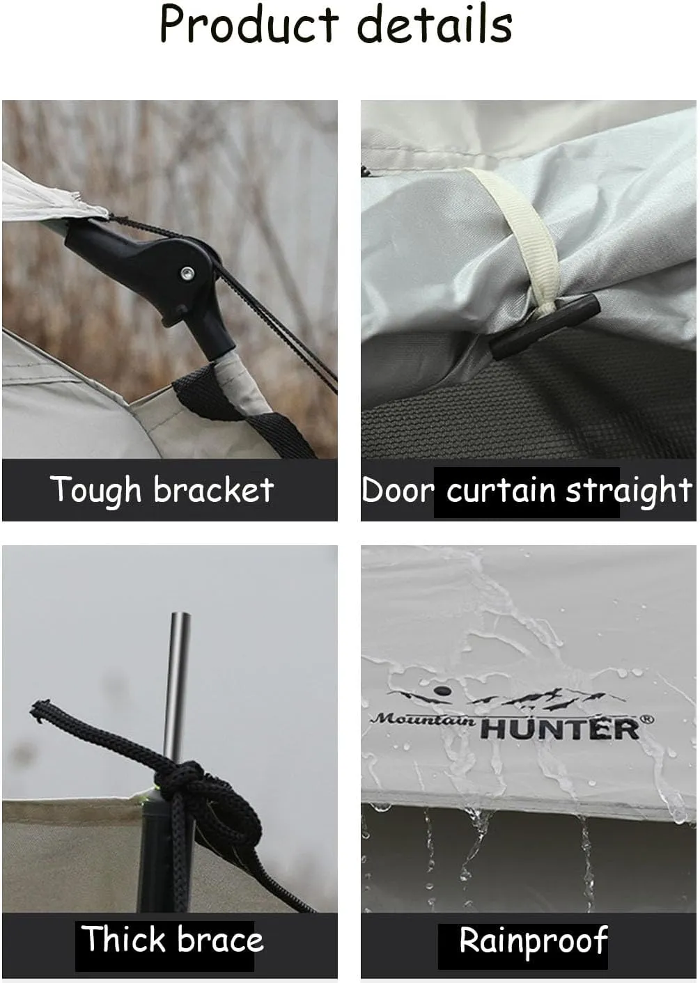 JSWHYBD Adult Automatic Pop Up Camping Tent Portable Quick Open Hiking Tent Outdoor Tent Camping Tent 5-8 Person Park Tent Camping Complete Set Indoor Tent Backpacking 240 * 240 * 155cm Cloudgray
