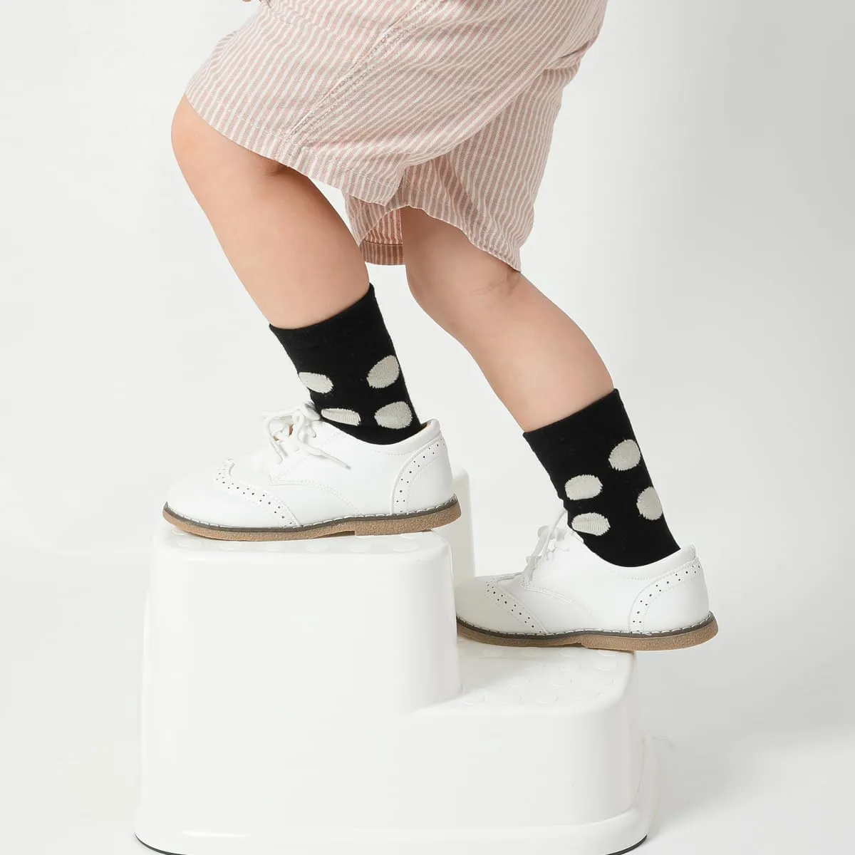 Kannior Boys Girls Oxford PU Leather Shoes Little Kid Wedding Dress Shoes Toddler Lace Up Non-Slip Texture Sole Loafer Flats Classic School Uniform Walking Shoes