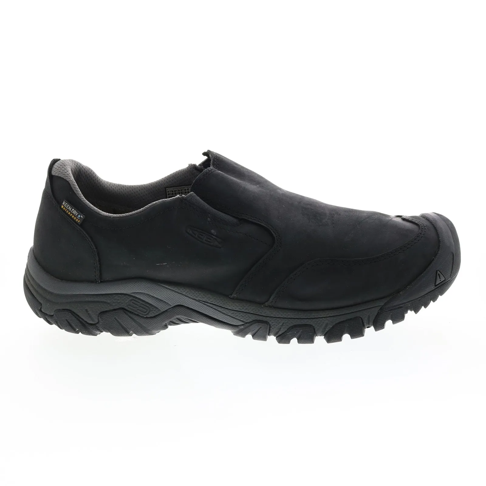 Keen Brixen II Slip-On 1019932 Mens Black Leather Slip On Hiking Boots