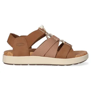 Keen Elle Mixed Strap Leather Textile Women's Slip On Sandals