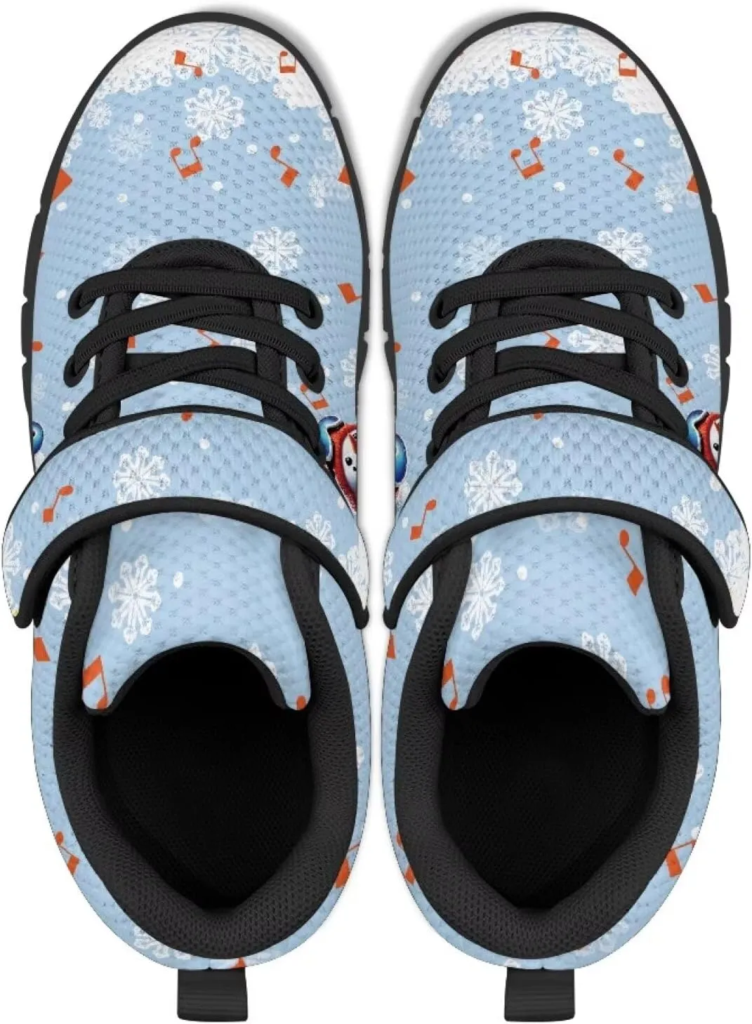 Kids Christmas Shoes Comfortable Breathable Hook and Loops Strap Athletic Running Shoes for Litter Kids Lightweight Non-Slip Outdoor School Sport Sneaker for Big Kids US 11-15