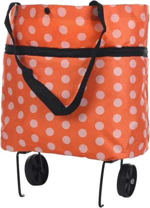 KouRy Shopping Cart Folding Shopping Cart Luggage Travel Bag Lightweight Travel Bag Shopping Trolley On Wheels for Groceries Laundry Grocery Cart Home Essentials (Color : A)