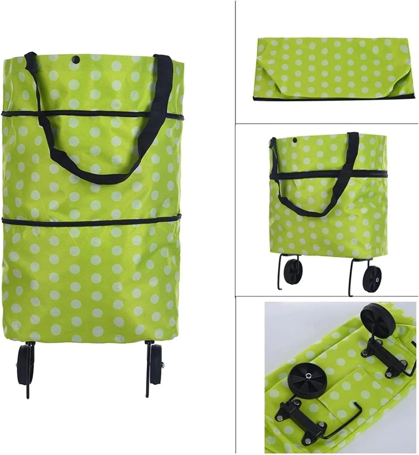 KouRy Shopping Cart Folding Shopping Cart Luggage Travel Bag Lightweight Travel Bag Shopping Trolley On Wheels for Groceries Laundry Grocery Cart Home Essentials (Color : A)